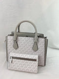 MK Signature Satchel Bag & Wallet Set